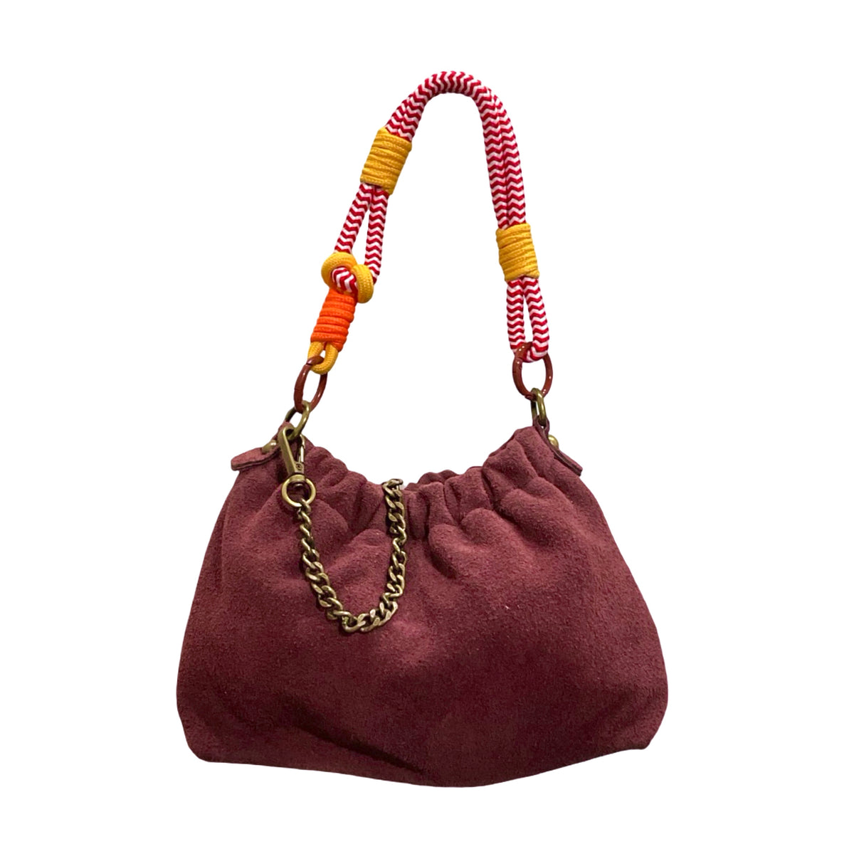 Sac cuir suéde cordon Plissa S