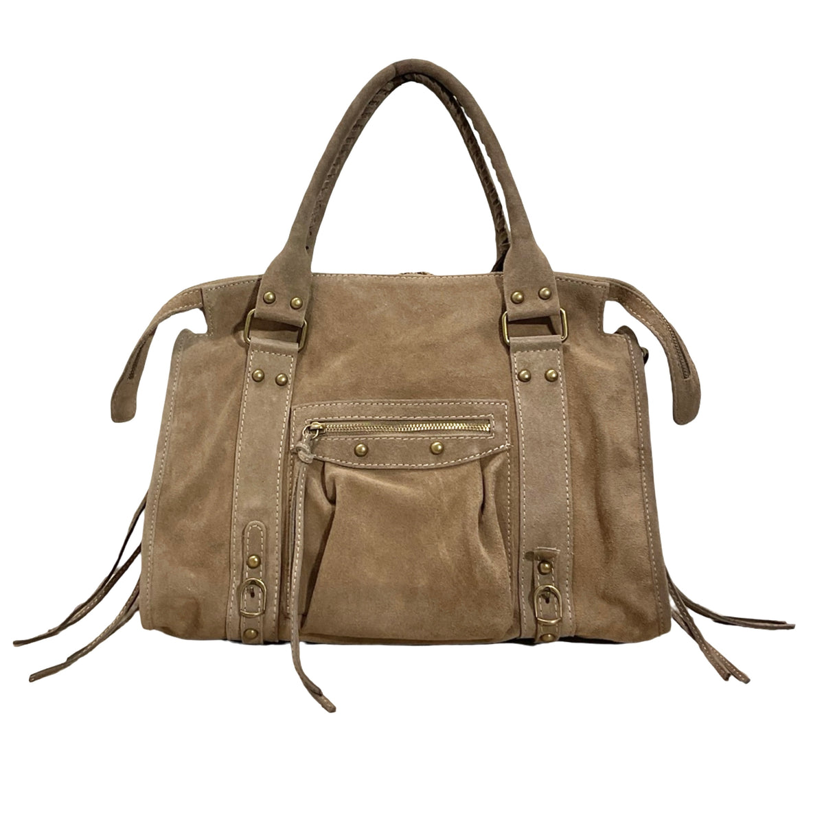 SAC CUIR SUÈDE CAPUCINE L