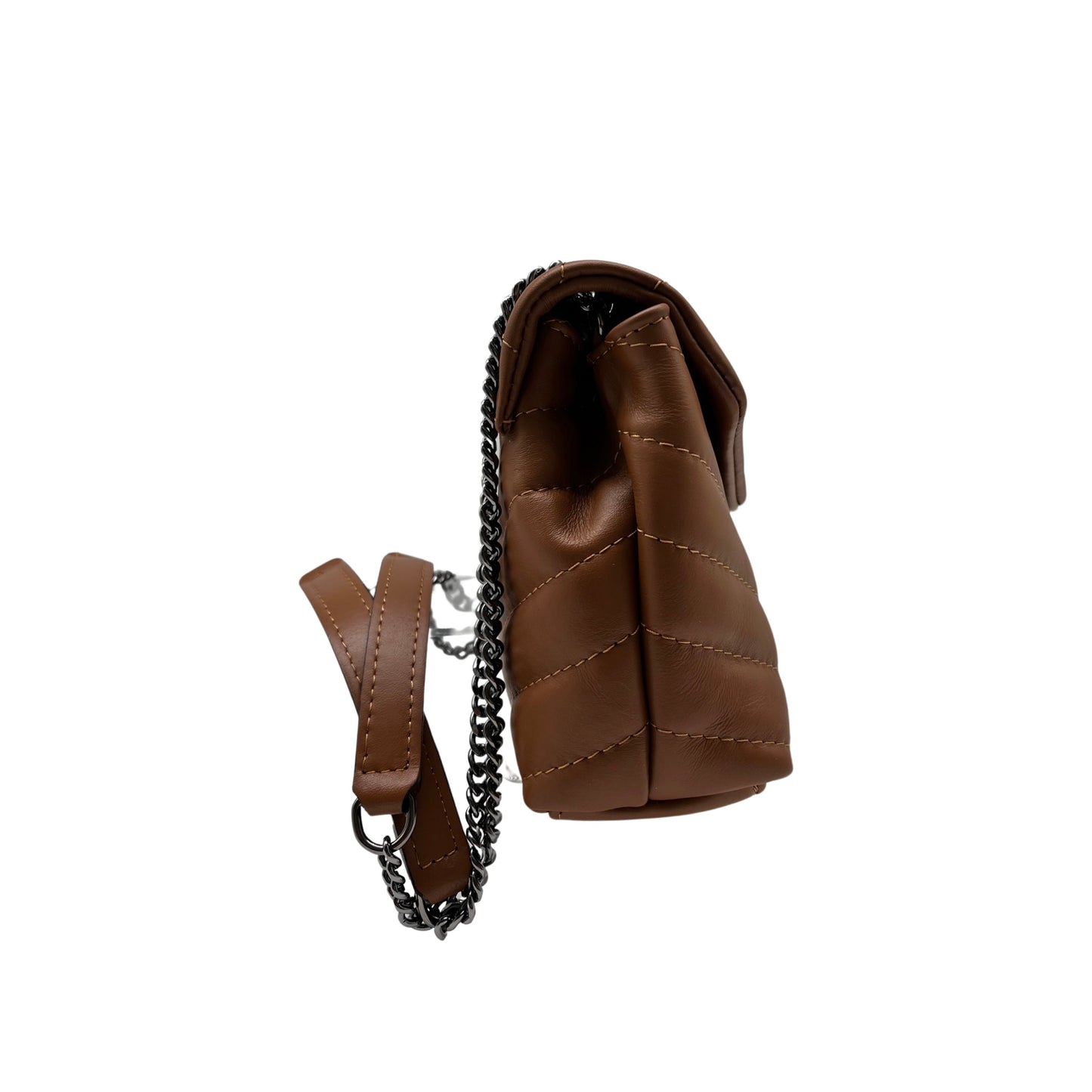 SAC CUIR MATELASSE DIANE CAMEL