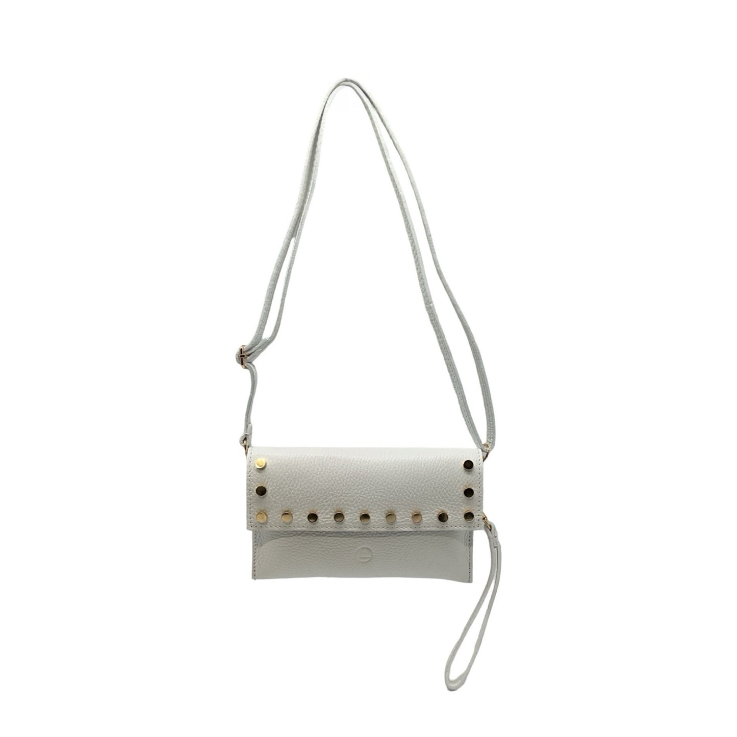 POCHETTE CLOUTE CUIR GRAINE