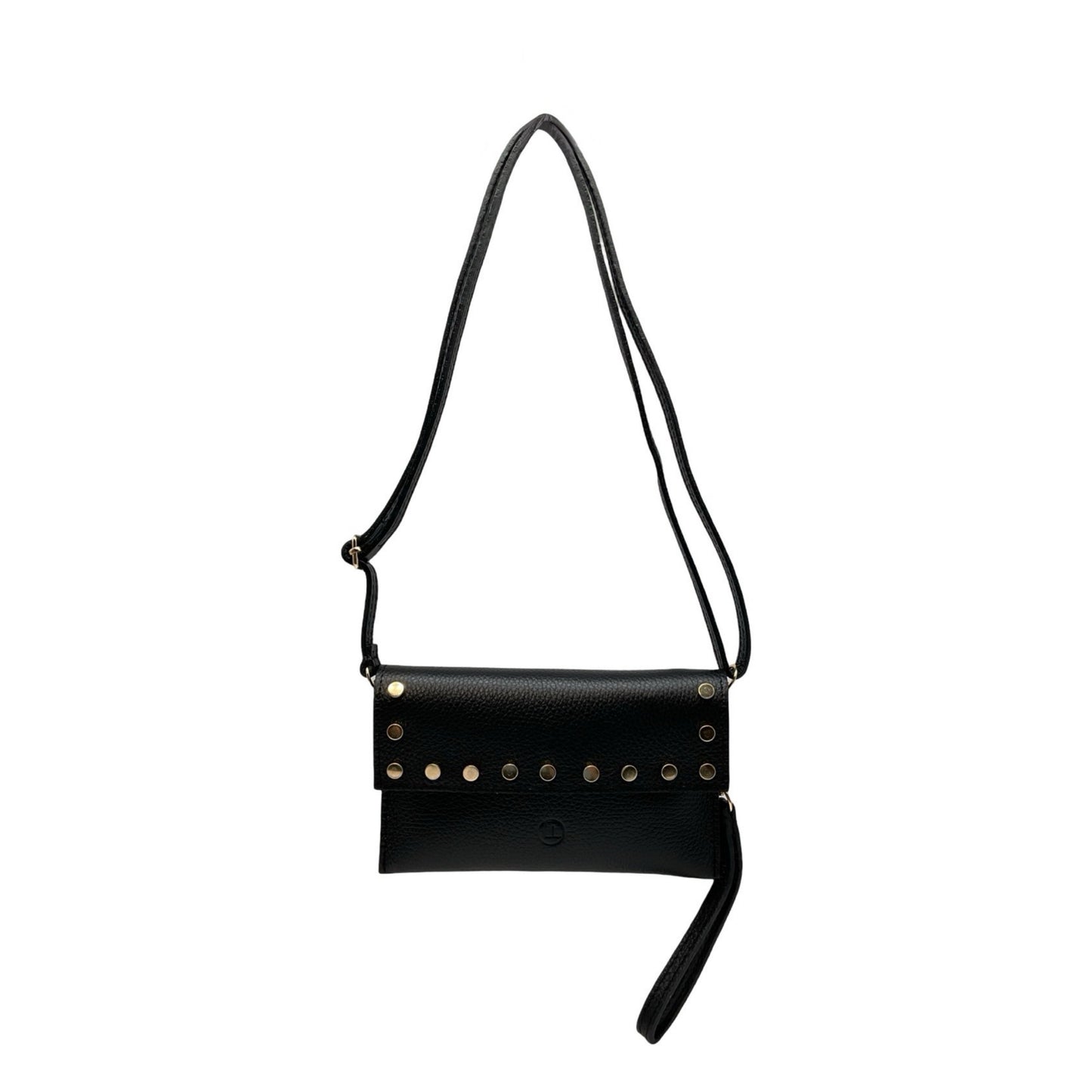 POCHETTE CLOUTE CUIR GRAINE