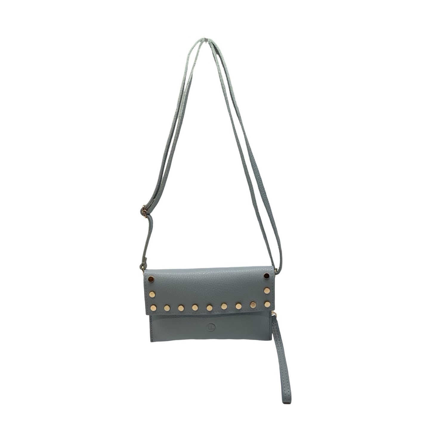 POCHETTE CLOUTE CUIR GRAINE