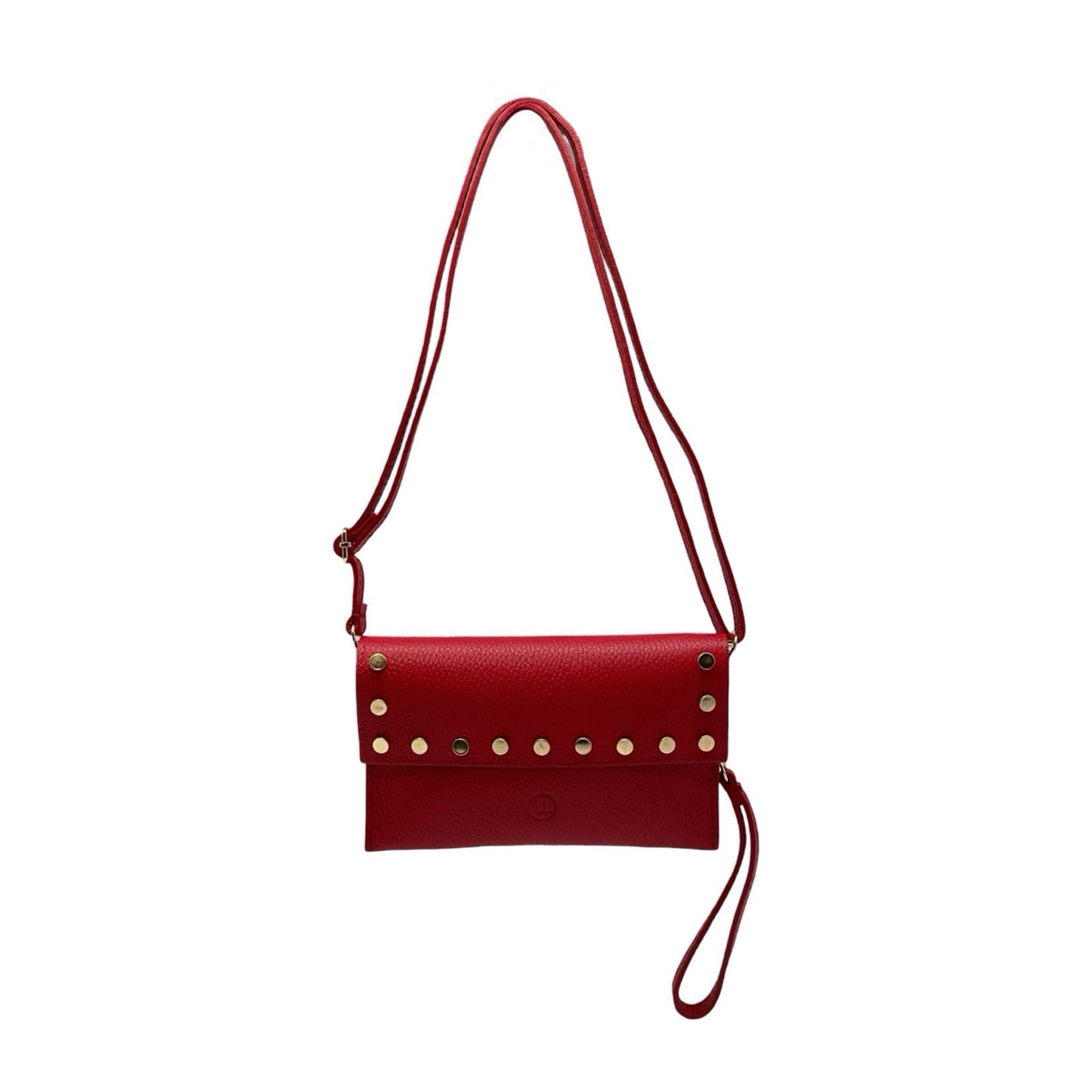 POCHETTE CLOUTE CUIR GRAINE