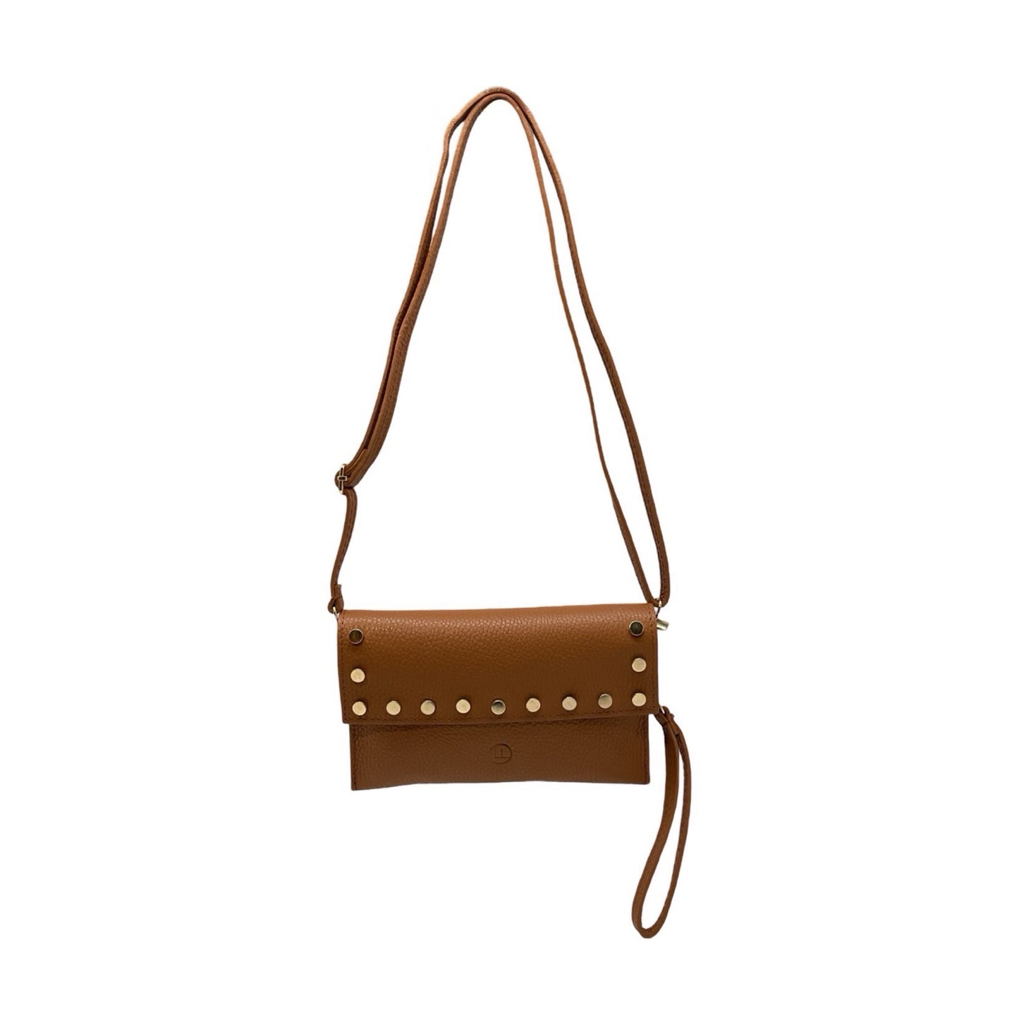 POCHETTE CLOUTE CUIR GRAINE