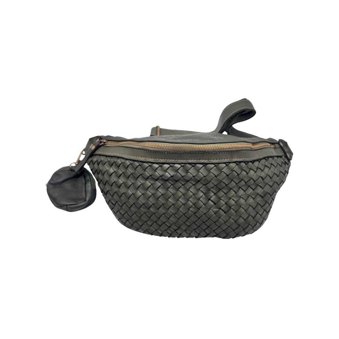 SAC BANANE CUIR WASHED AMBRA