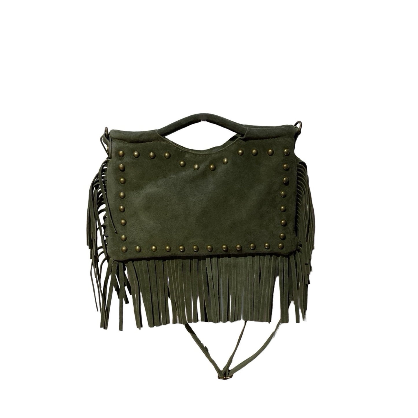 SAC CUIR SUEDE FRANGINE MINI CLOUTE