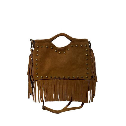 SAC CUIR SUEDE FRANGINE MINI CLOUTE