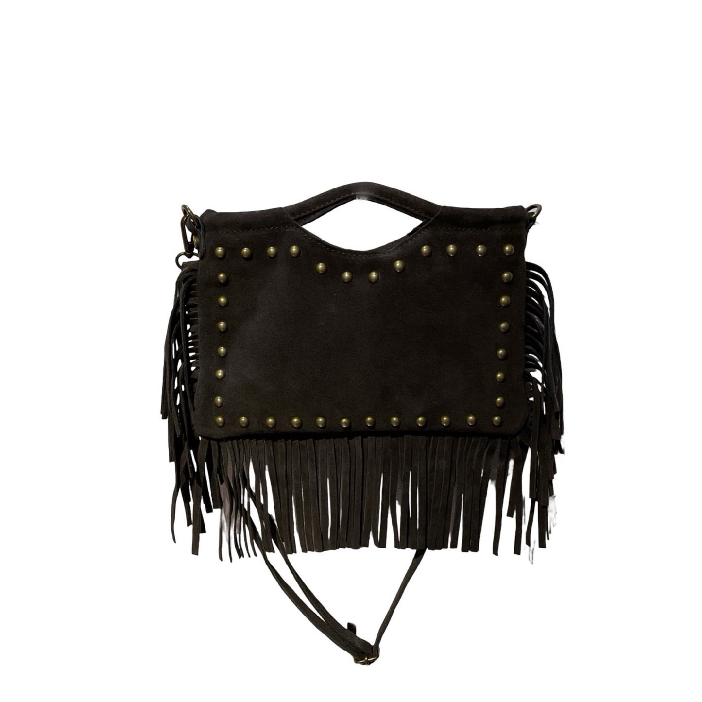 SAC CUIR SUEDE FRANGINE MINI CLOUTE