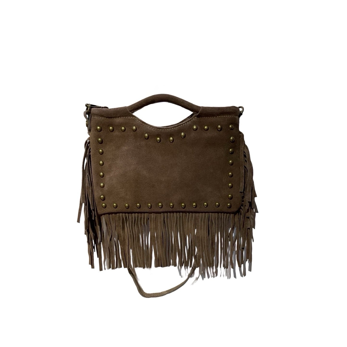SAC CUIR SUEDE FRANGINE MINI CLOUTE