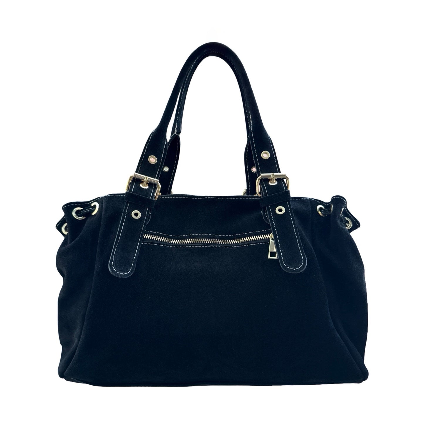 SAC CUIR SUEDE LACET LARGE