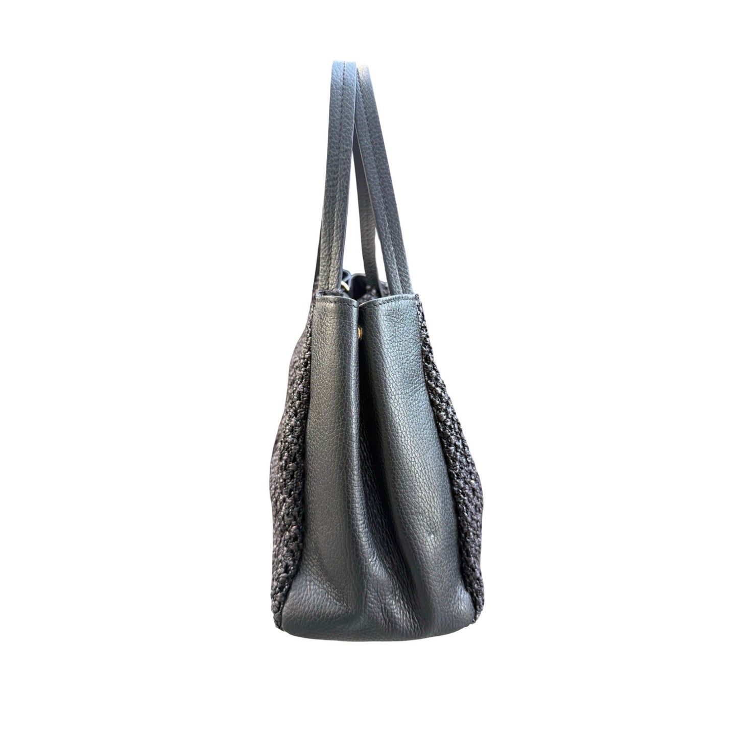 SAC A MAIN NEW RAPHIA GARNI CUIR