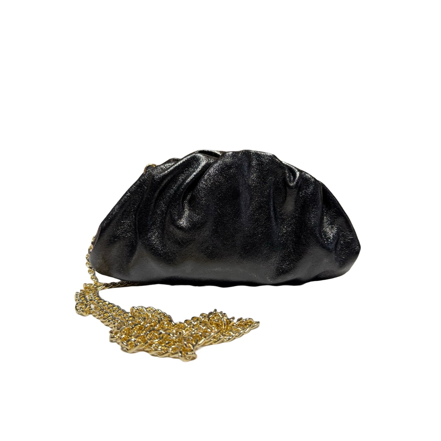 SAC PLISSE CUIR IRISE CHAINETTE