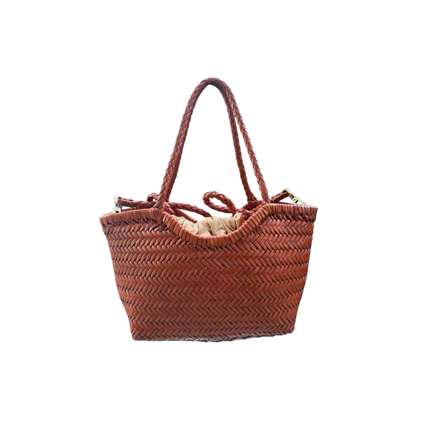 SAC BANDOULIERE CUIR TRESSE