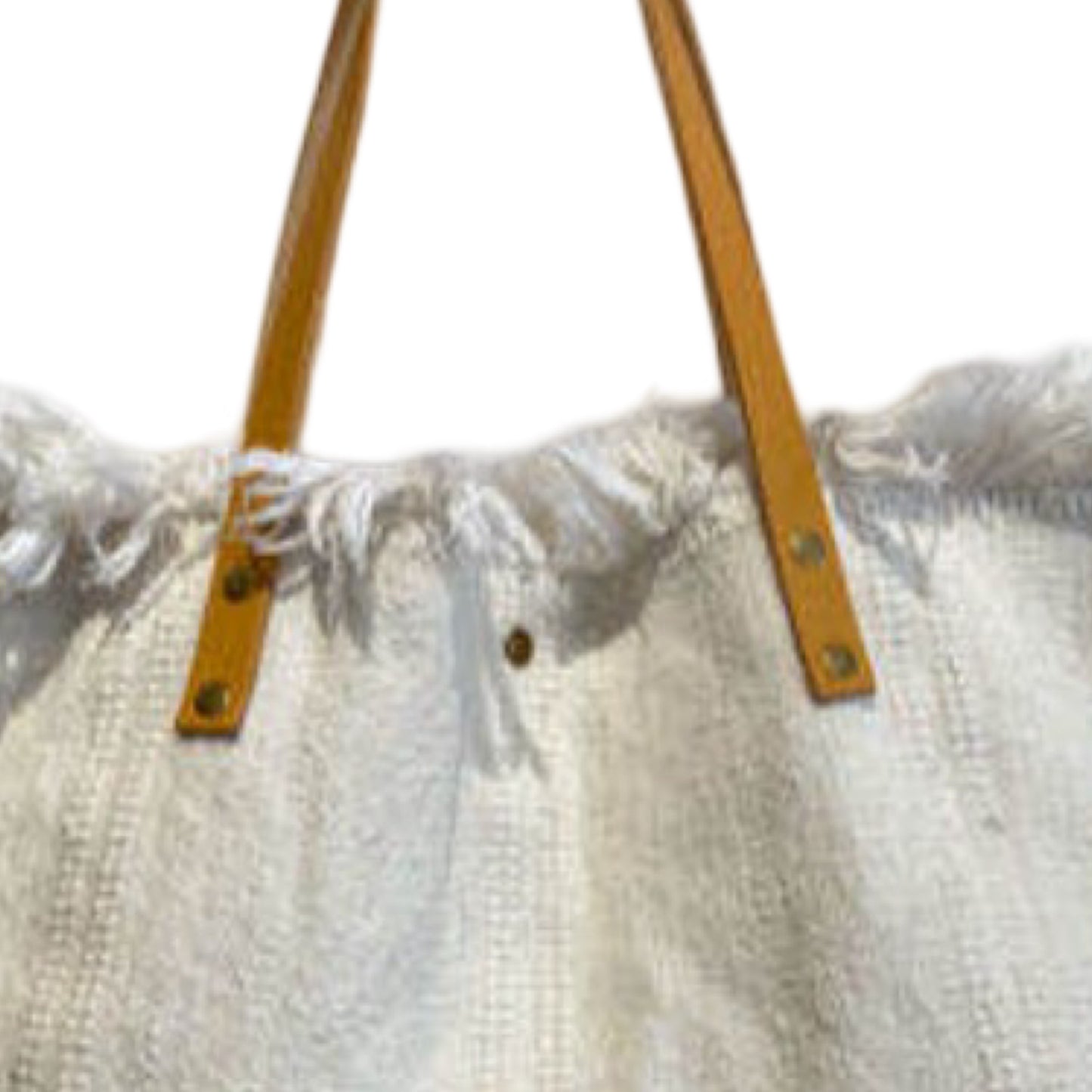 SAC COTTON GARNI CUIR BOHEME