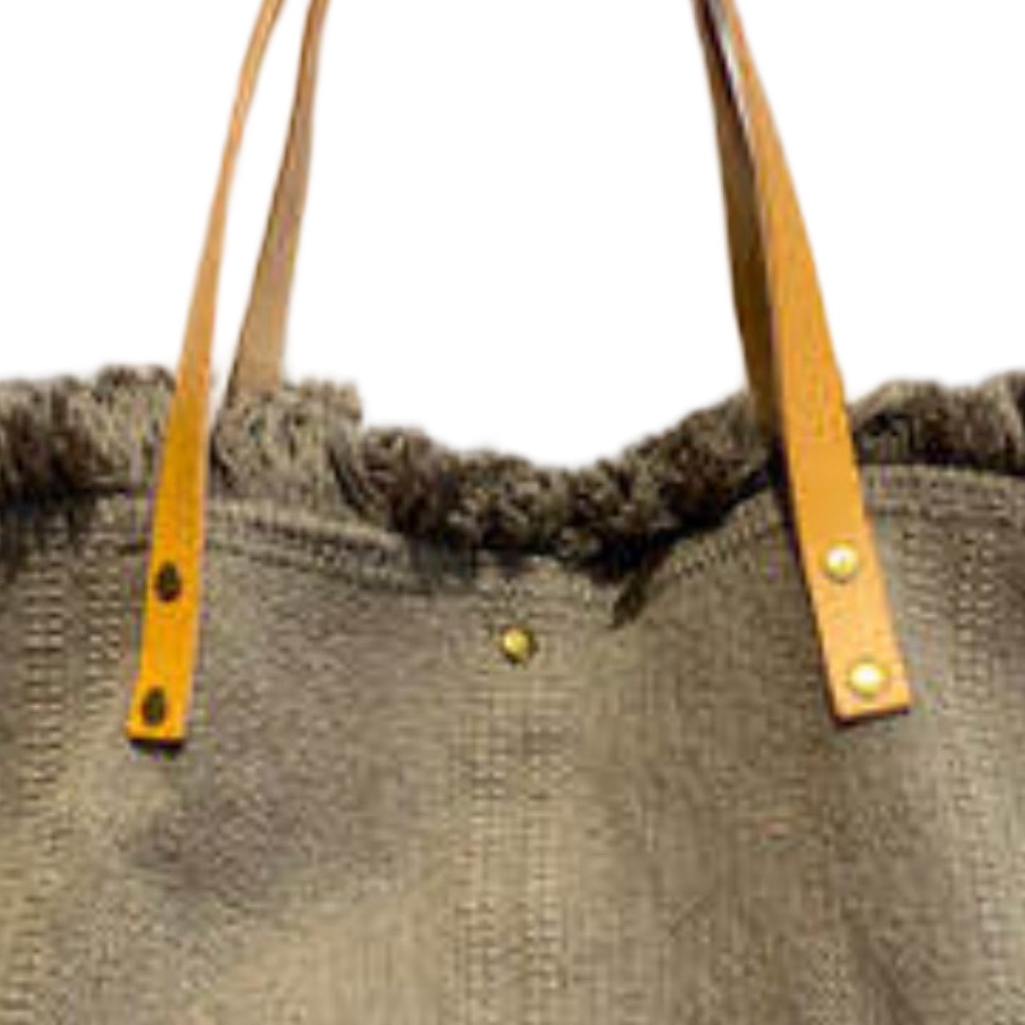 SAC COTTON GARNI CUIR BOHEME