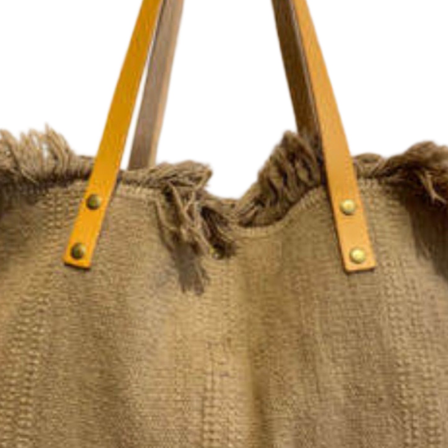 SAC COTTON GARNI CUIR BOHEME