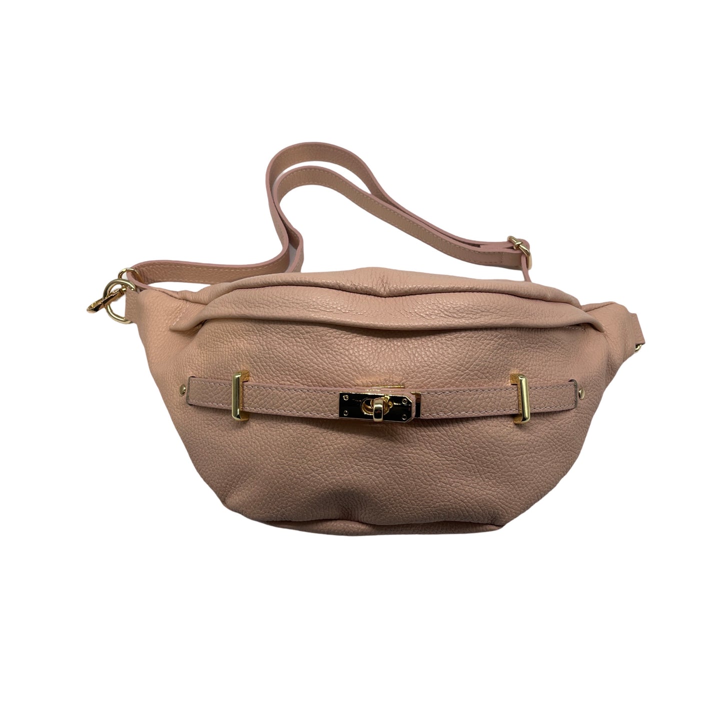 GRAND SAC BANANE CUIR GRAINE BOUCLE