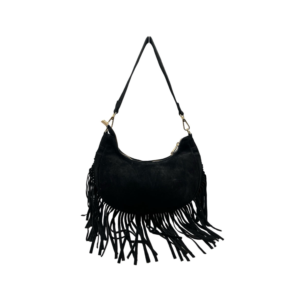 SAC CUIR SUEDE FRANGE DEMY
