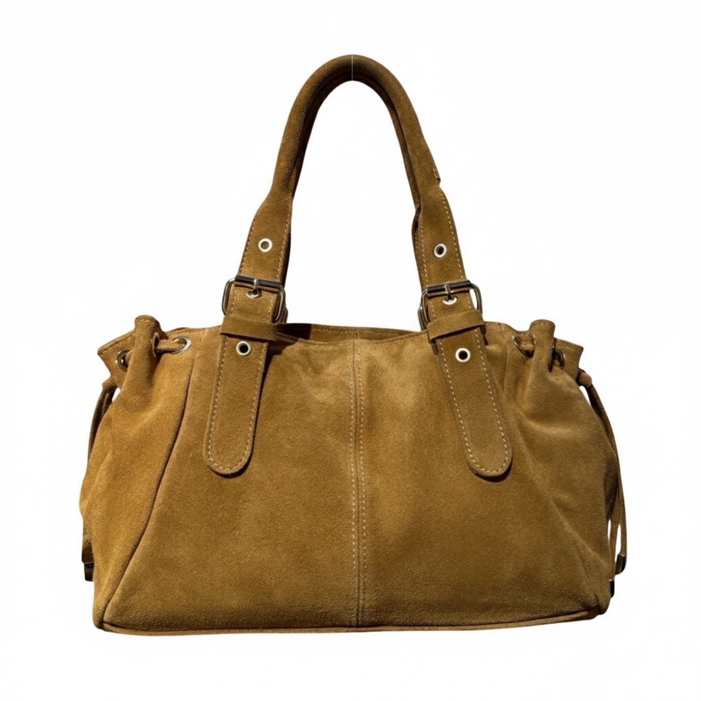 SAC CUIR SUEDE "LACET" LARGE