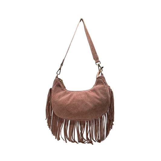 SAC CUIR SUEDE  FRANGE DEMY