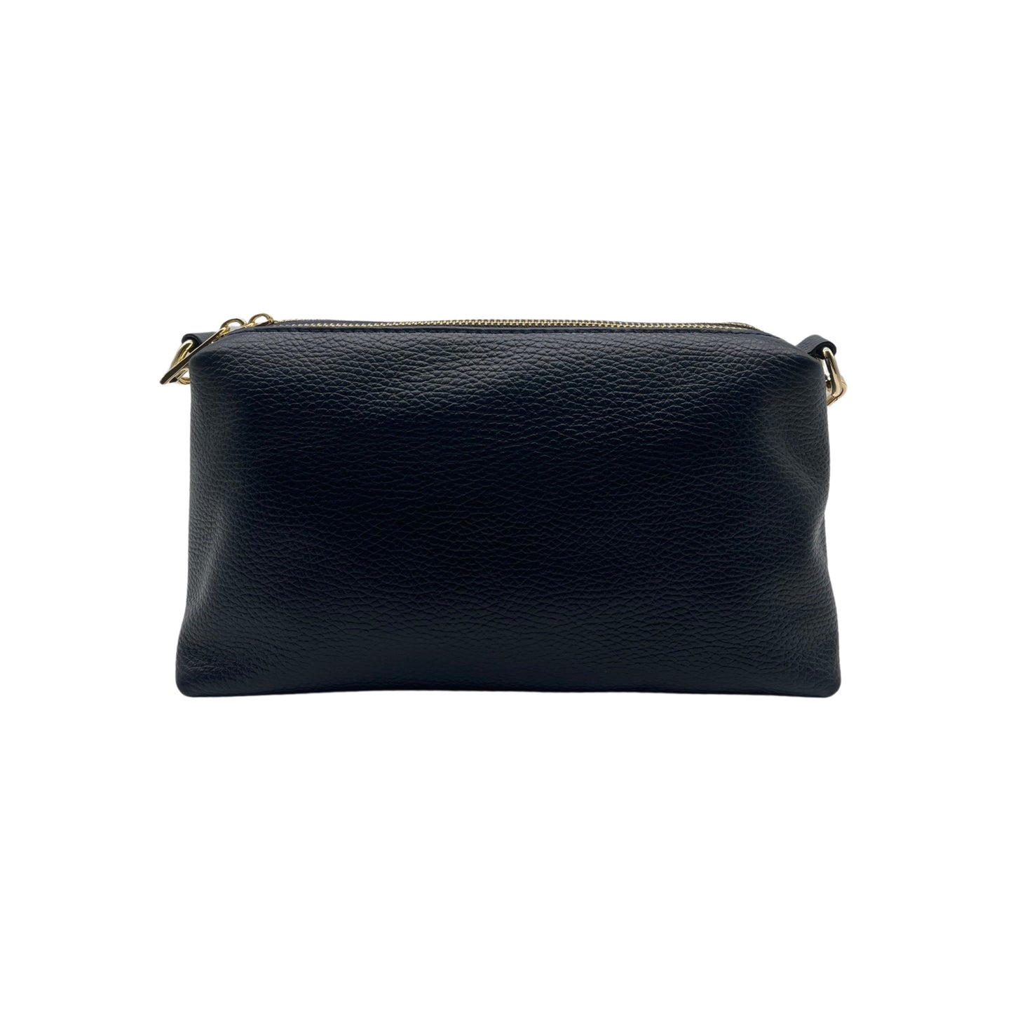 ZOE MARINE-TASCHE AUS genarbtem Leder mit 2 Fächern