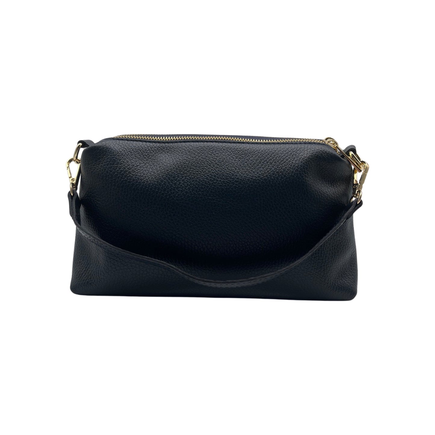 ZOE MARINE-TASCHE AUS genarbtem Leder mit 2 Fächern