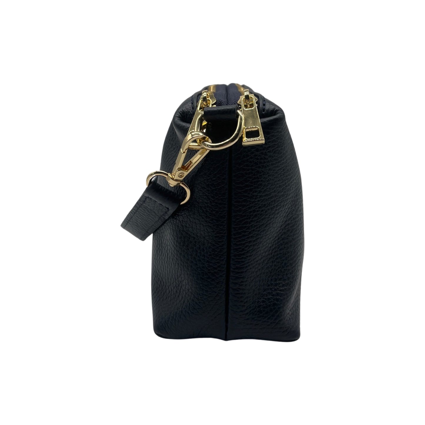 ZOE MARINE-TASCHE AUS genarbtem Leder mit 2 Fächern