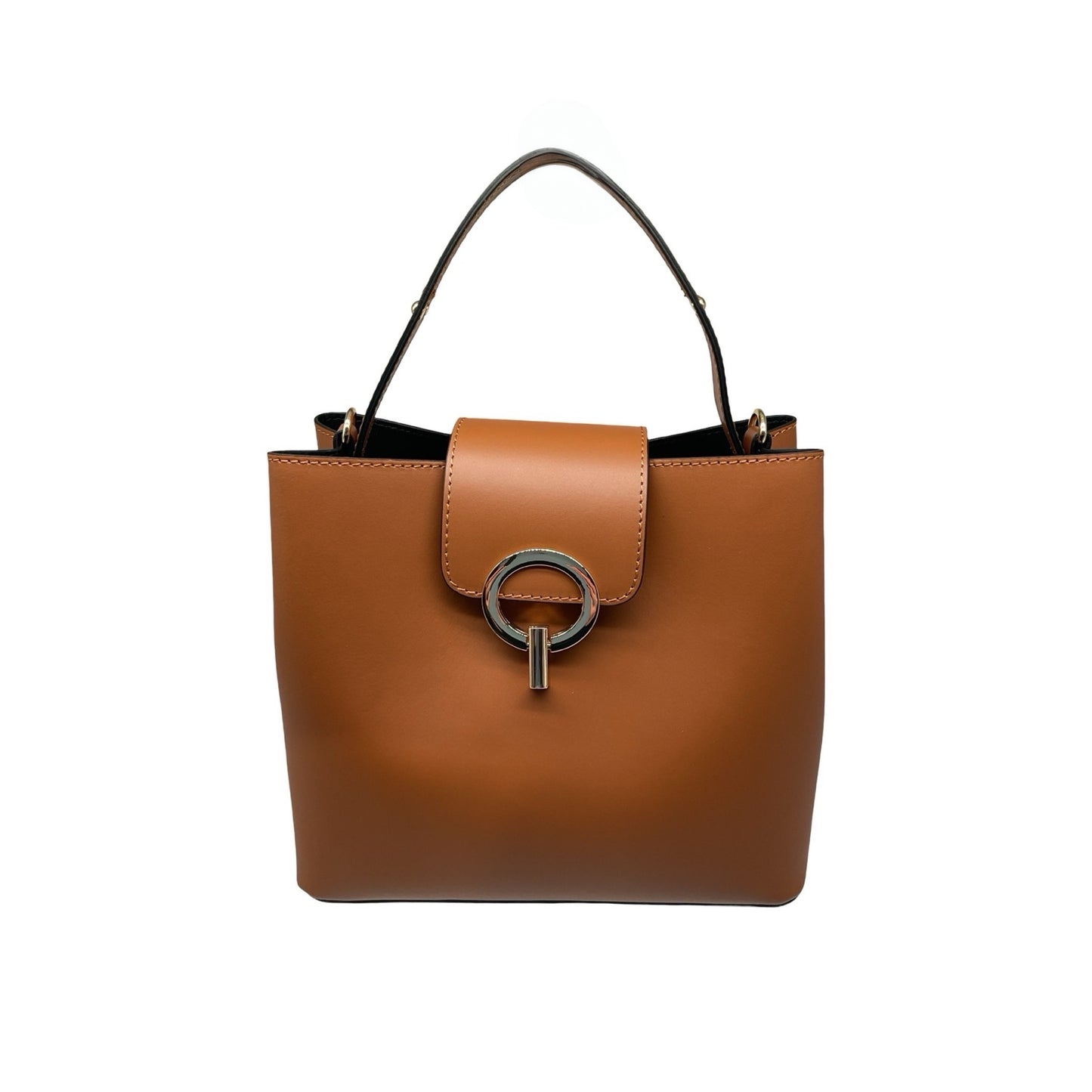 SAC MAIN CUIR VACHETTE FLORA