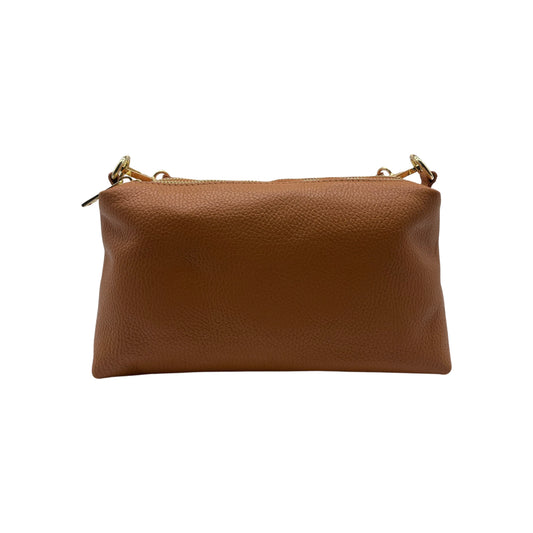 ZOE KAMELTASCHE AUS genarbtem Leder mit 2 Fächern