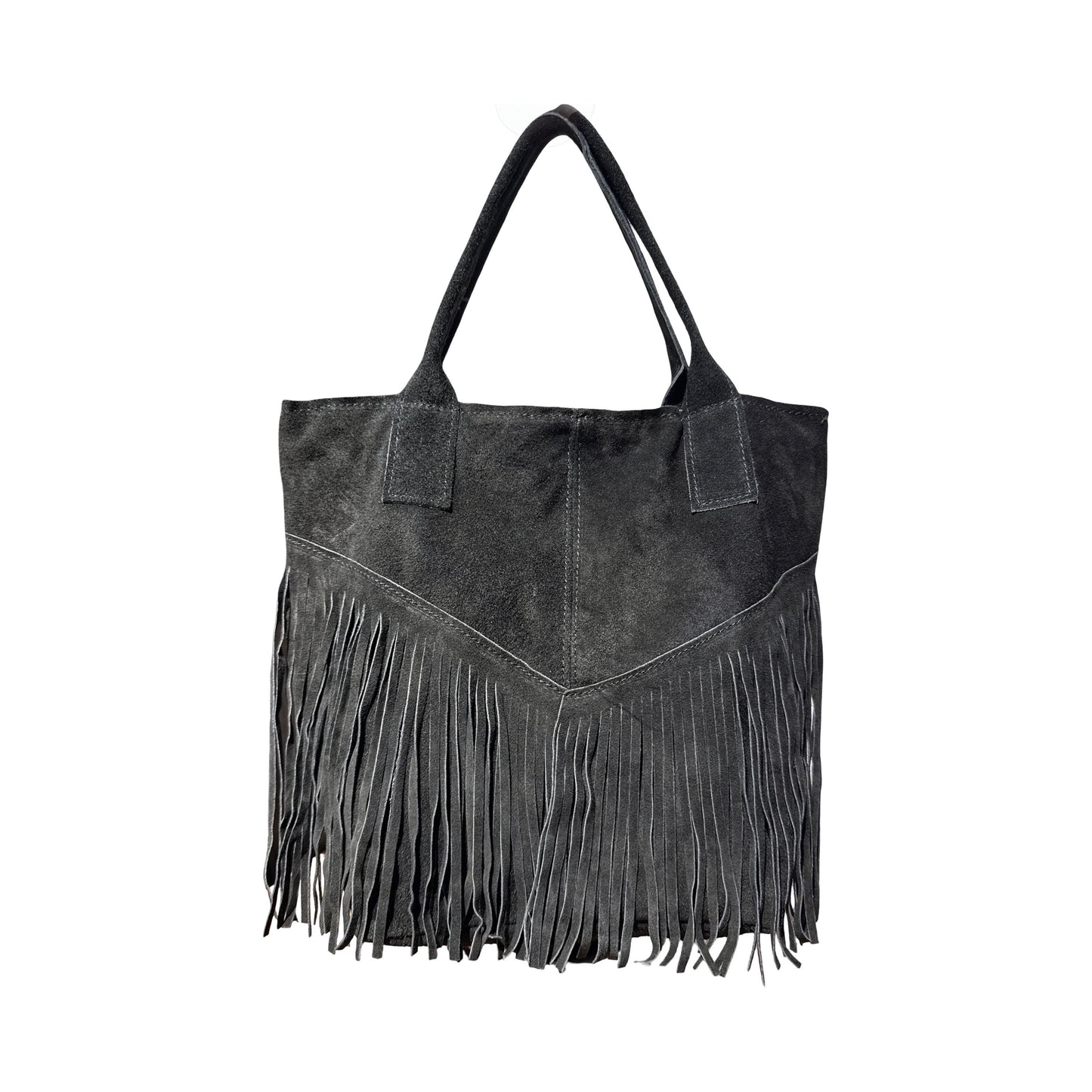 SAC A EPAULE CUIR SUEDE FRANGE SIERRA