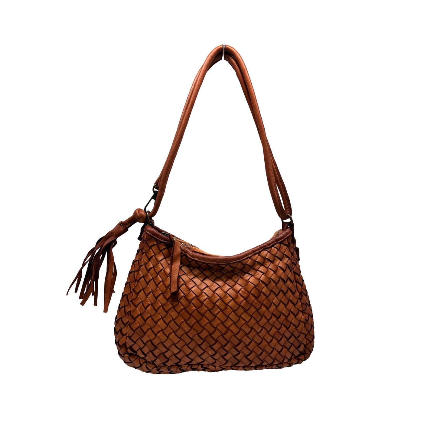 SAC BANDOULIERE CUIR WASHED POM