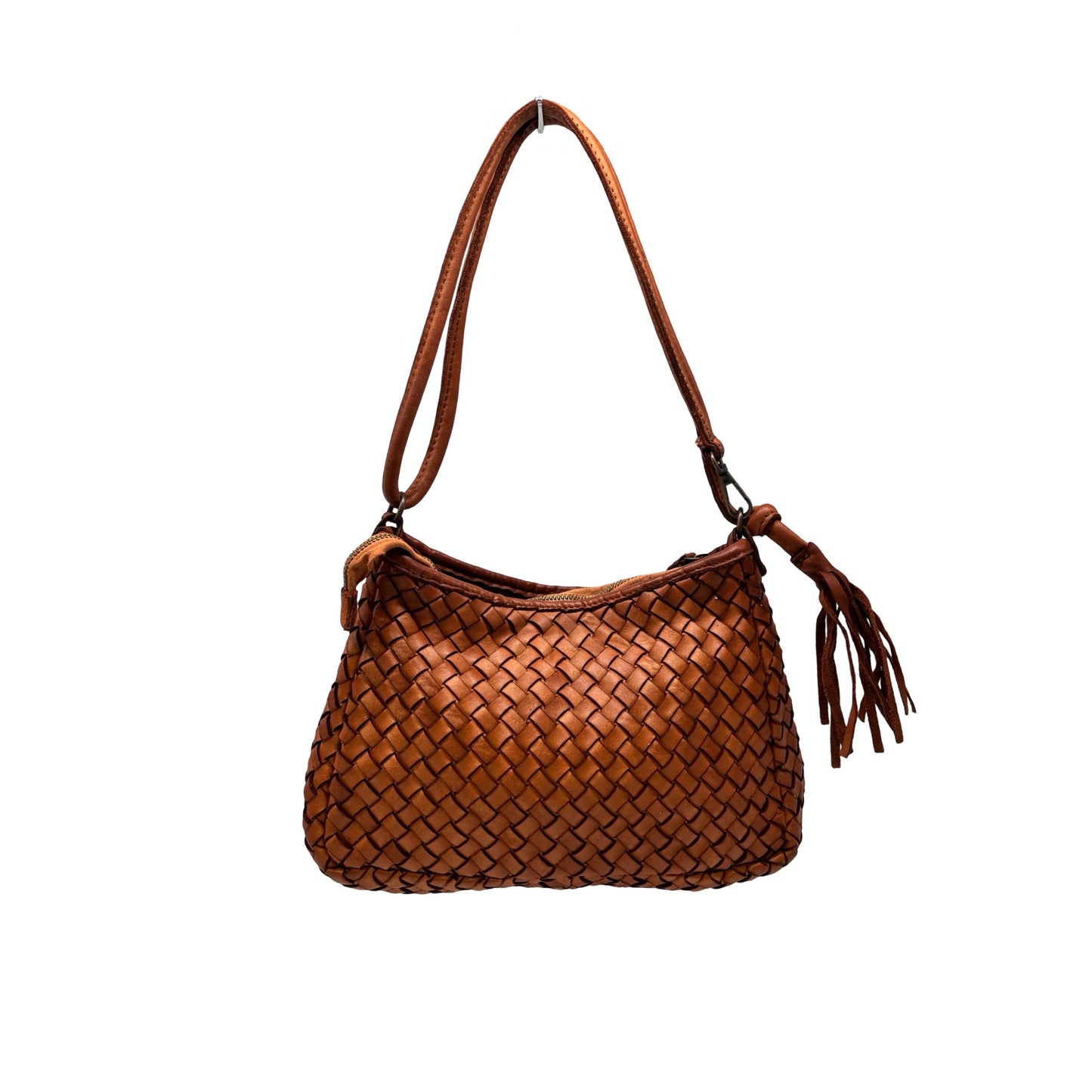 SAC BANDOULIERE CUIR WASHED POM