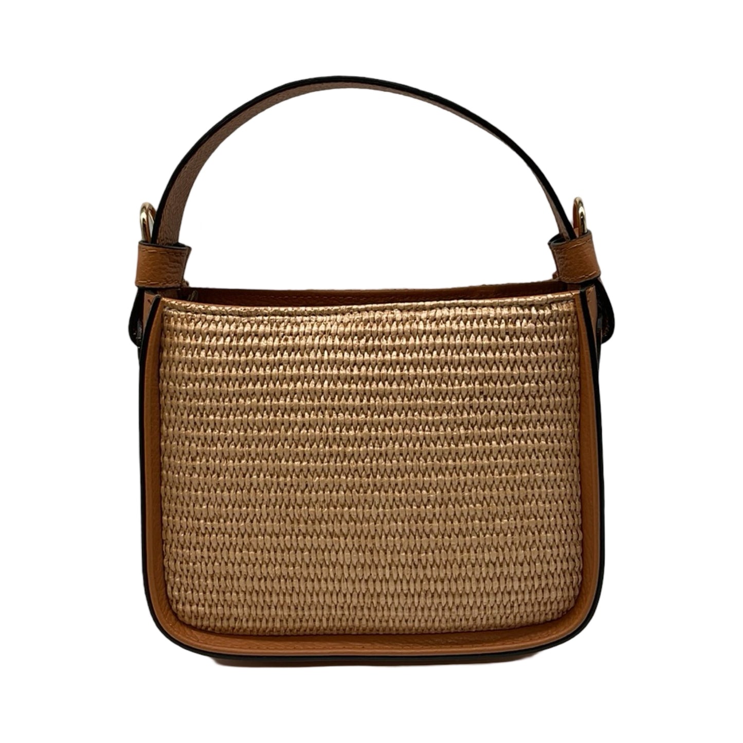 SAC A MAIN CUIR EDGE RAPHIA