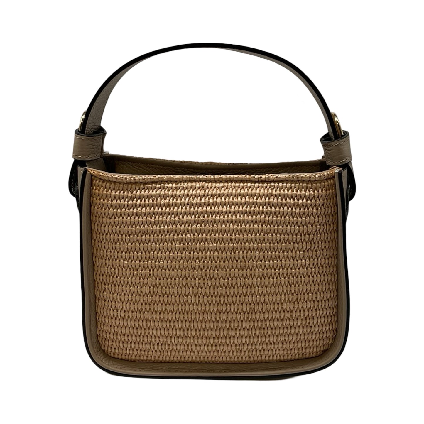 SAC A MAIN CUIR EDGE RAPHIA