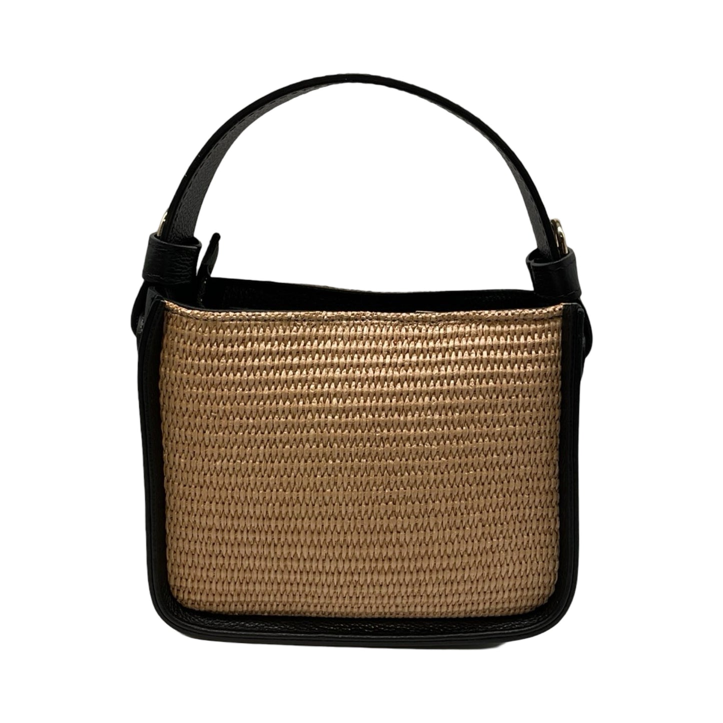 SAC A MAIN CUIR EDGE RAPHIA