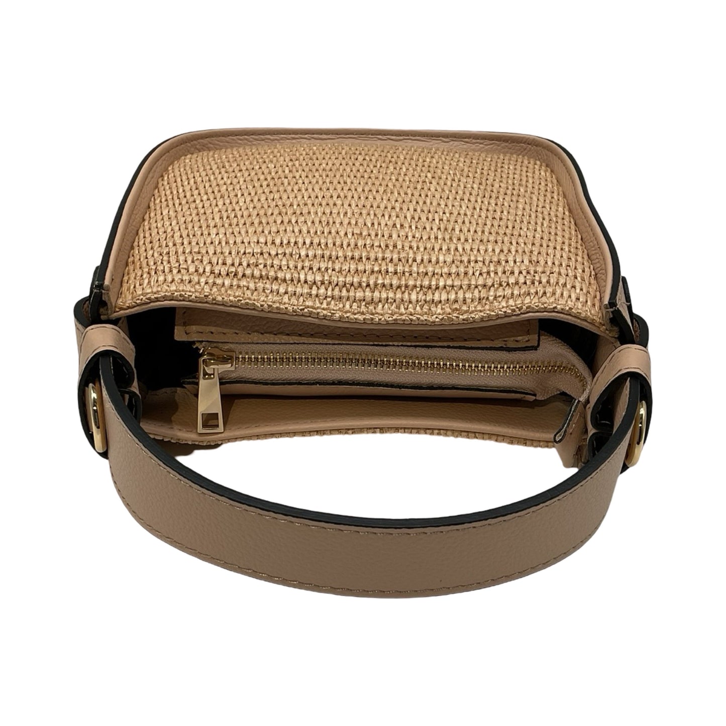 SAC A MAIN CUIR EDGE RAPHIA