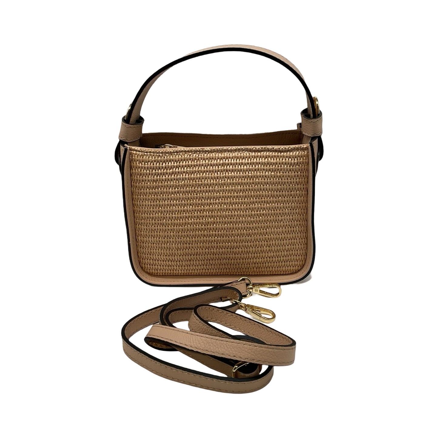 SAC A MAIN CUIR EDGE RAPHIA