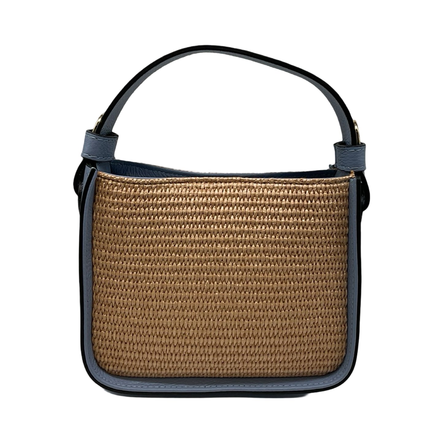 SAC A MAIN CUIR EDGE RAPHIA