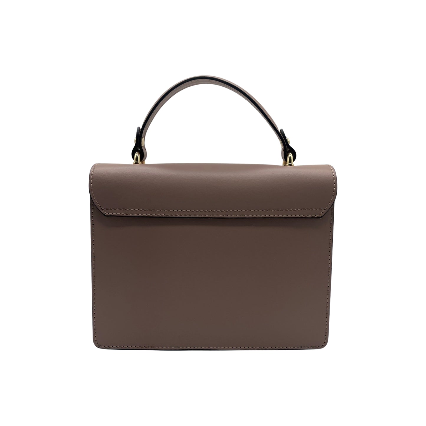 SAC PORTE MAIN CUIR LISSE DELIA VIEUX ROSE