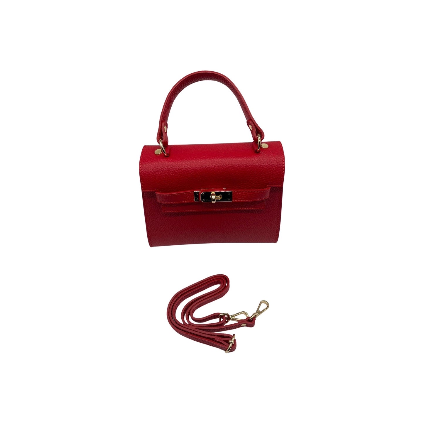 SAC PORTE MAIN CUIR GRAINE MARA