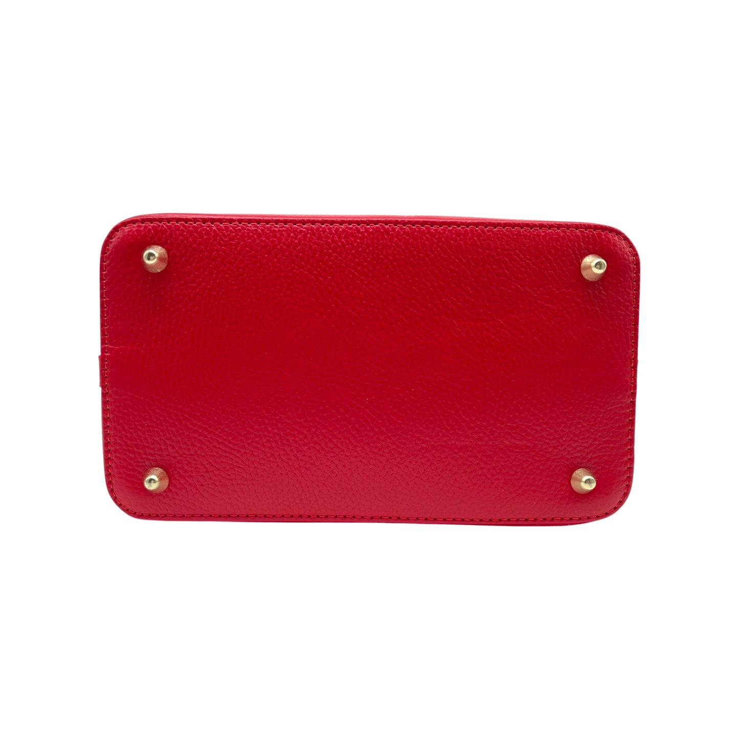 SAC SEAU CUIR GRAINE ELOISE G ROUGE