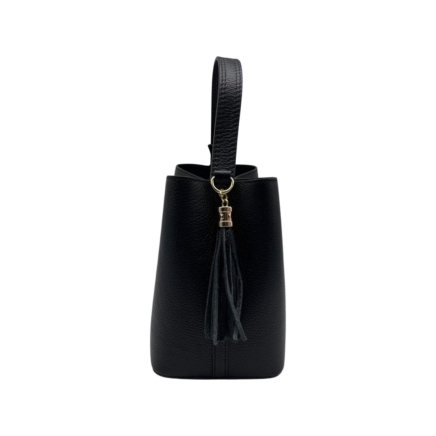 SAC SEAU CUIR GRAINE ELOISE G NOIR