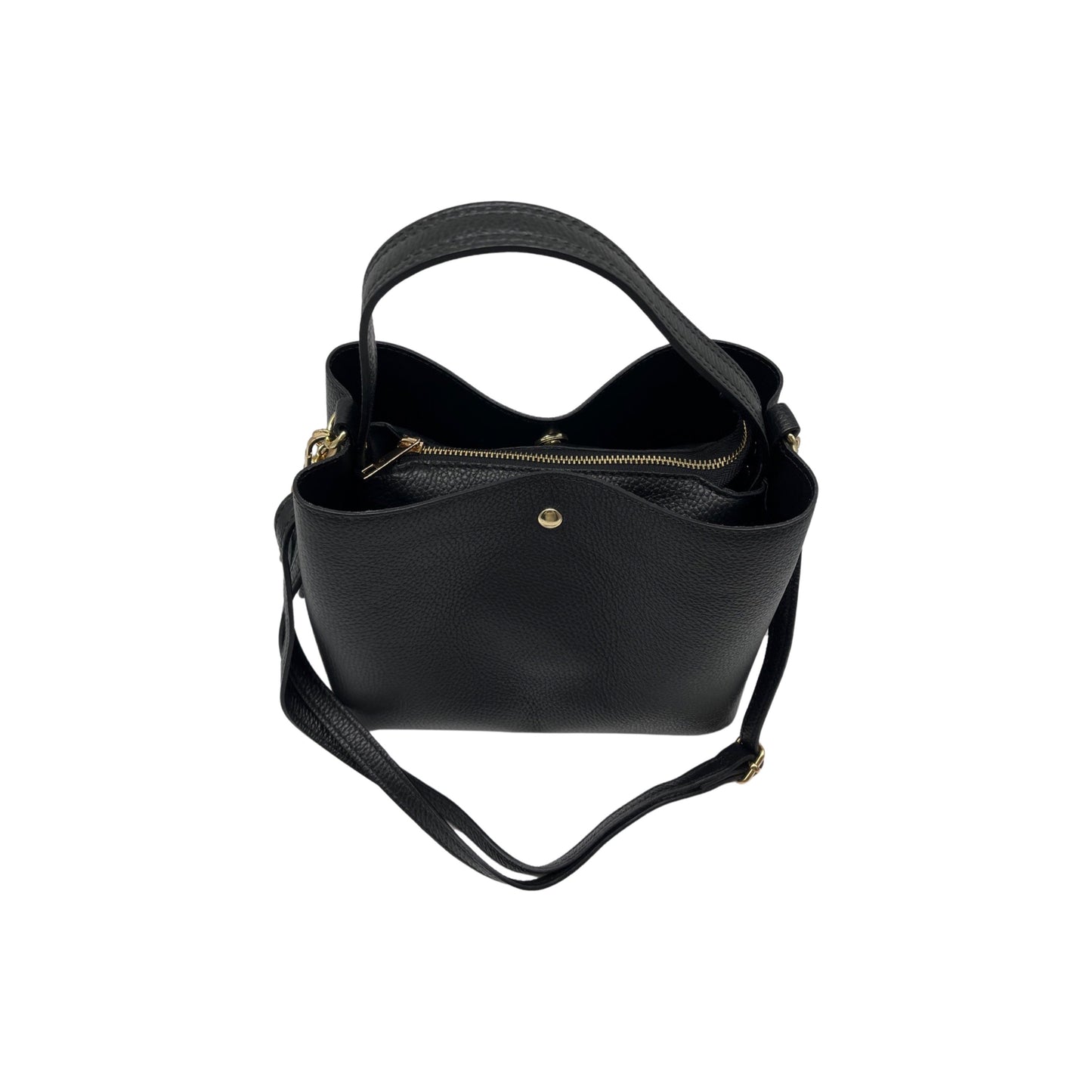 SAC SEAU CUIR GRAINE ELOISE G NOIR
