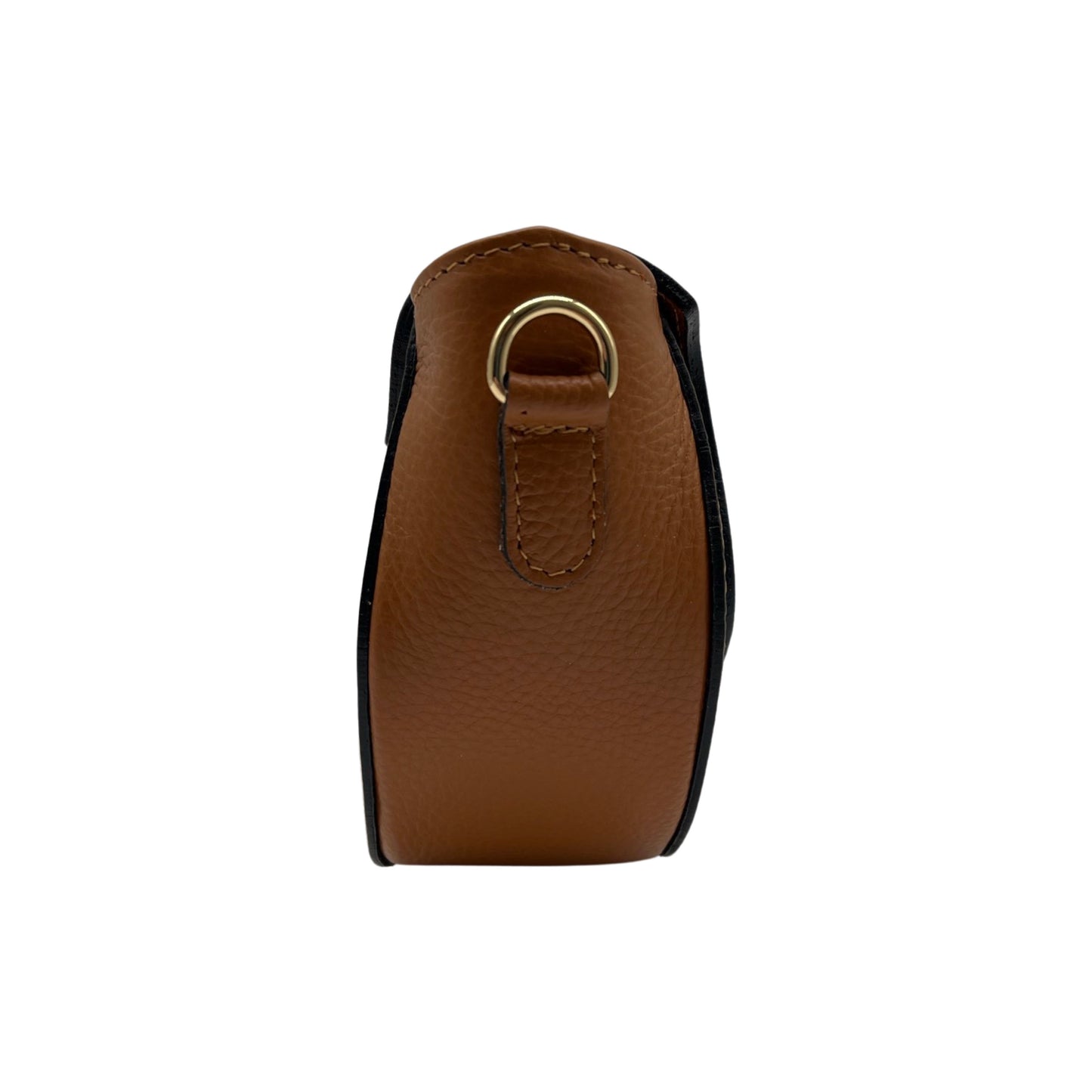 Umhängetasche Madelena aus genarbtem Leder, Kamel