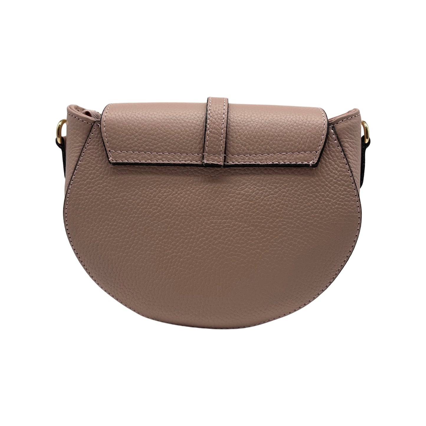 Umhängetasche Madelena aus genarbtem Leder in Nude