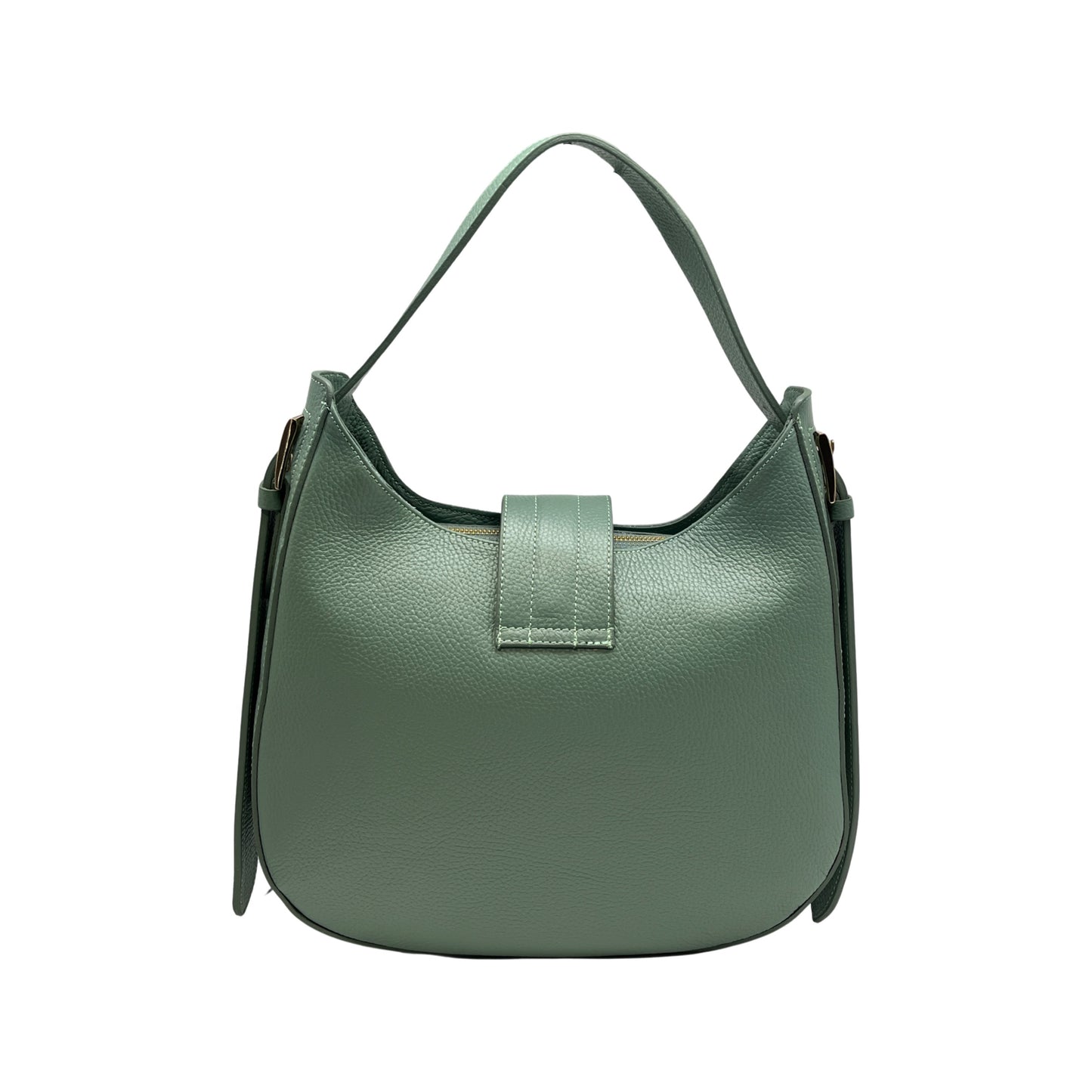 PASTEL GREEN ERICA GRAINED LEATHER SHOULDER BAG