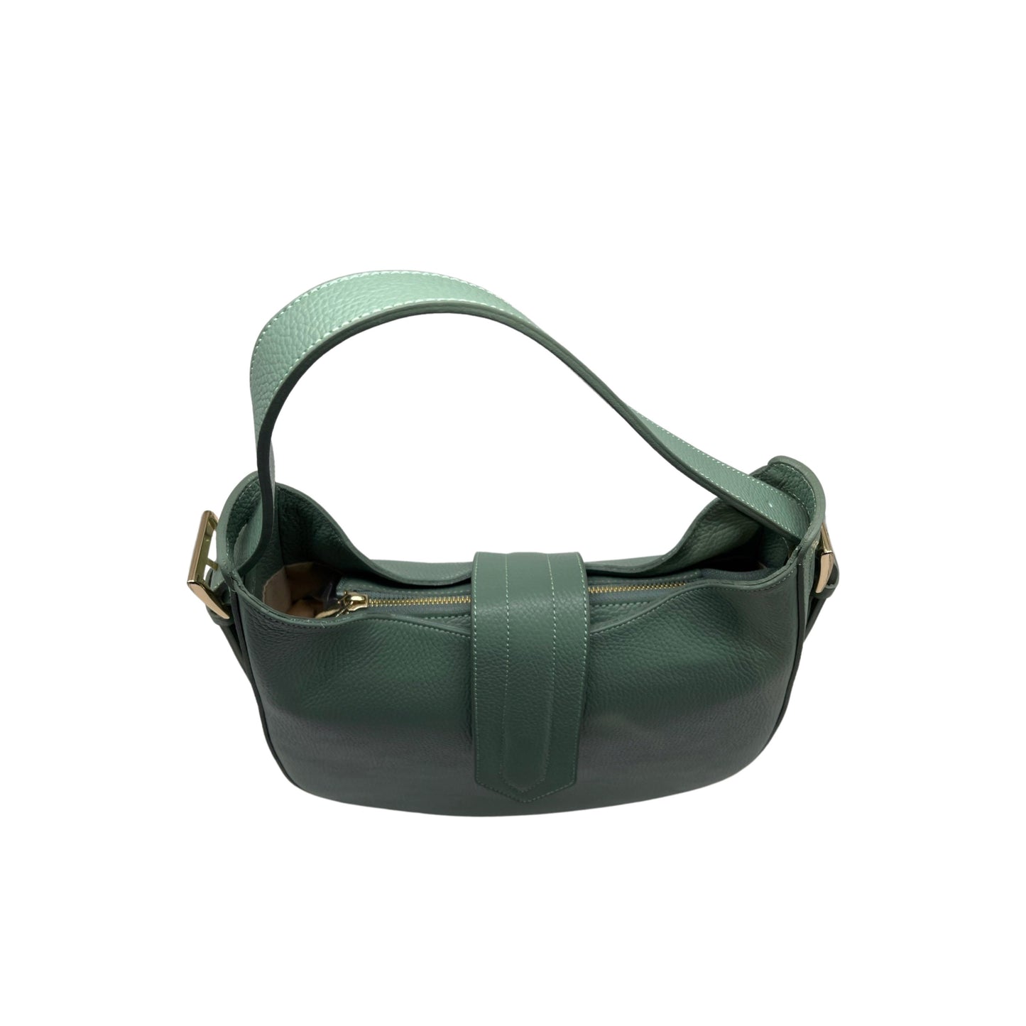 PASTEL GREEN ERICA GRAINED LEATHER SHOULDER BAG