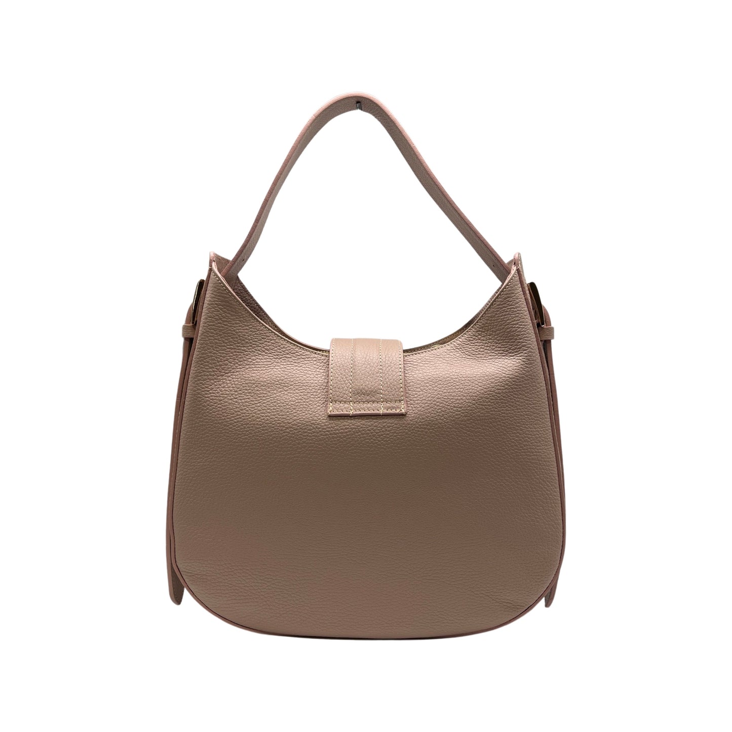 ERICA NUDE GRAINED LEATHER SHOULDER BAG