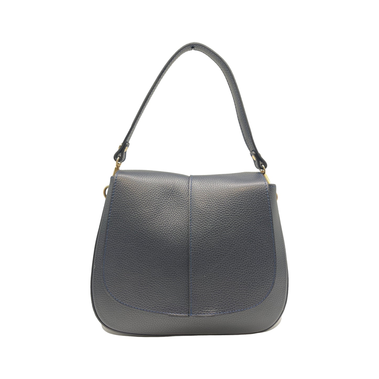 DANIELA MARINE GRAINED LEATHER SHOULDER BAG