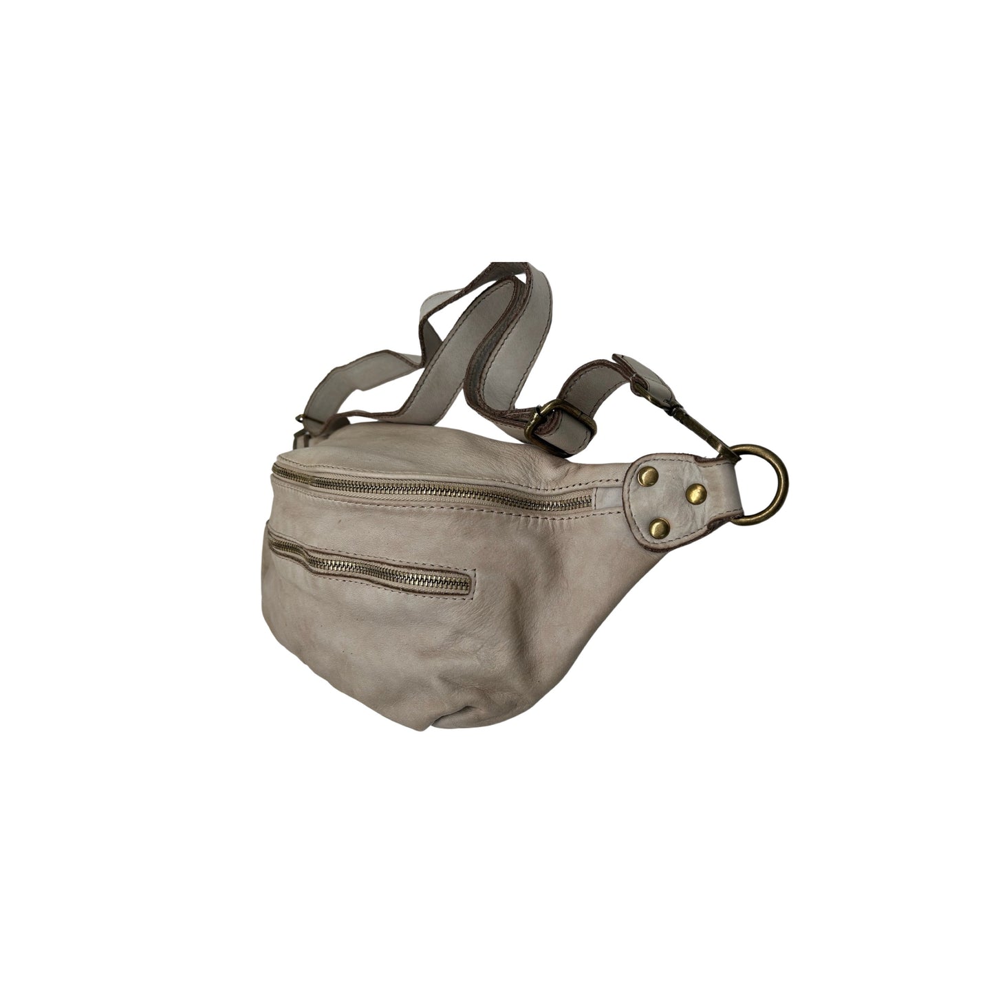 GÜRTELTASCHE GIULIA AUS BEIGEM GEWASCHTEM LEDER